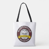 Tote Bag Montebello service de pompiers volontaires Pomme B (Dos)