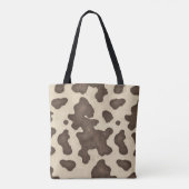 Tote Bag Monter la vache Brown de vache Imprimer Pays Ouest (Dos)