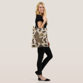 Tote Bag Monter la vache Brown de vache Imprimer Pays Ouest (Sur le modèle)