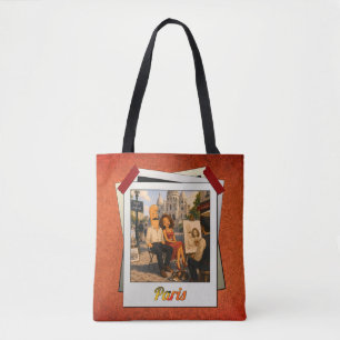 Tote Bag Montmartre Kek et Ina -Cadeau effet liège