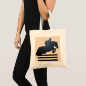Tote Bag Montrez le cavalier qui franchit un obstacle. (Devant (produit))