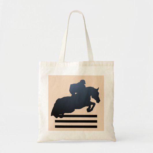 Tote Bag Montrez le cavalier qui franchit un obstacle. (Devant)