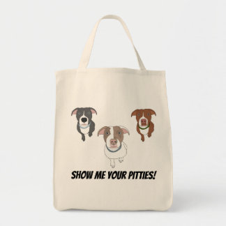 Tote Bag Montrez-moi votre Pitties Fourre-tout (3 chiens)