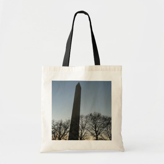 Tote Bag Monument de Washington dans le paysage d'hiver II (Devant)