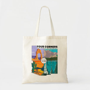 Tote Bag Monument national des quatre coins avec parcs nati