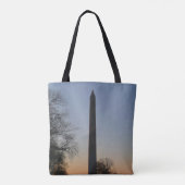 Tote Bag Monument Washington au coucher du soleil à DC (Dos)