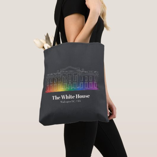 Tote Bag Monuments en lumière | Maison Blanche (De près)