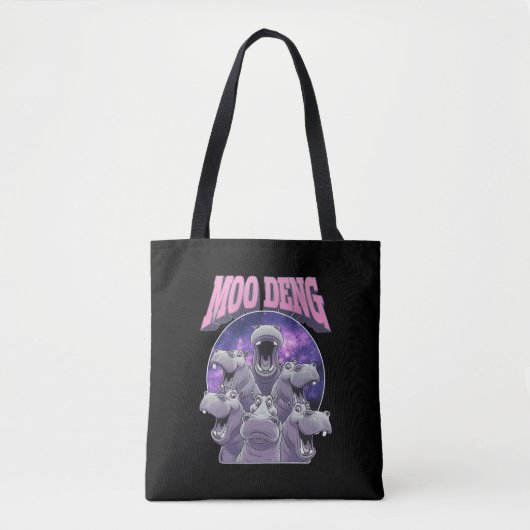 TOTE BAG MOO-DENG LE CÉLÈBRE BÉBÉ PIGMY HIPPO MOODENG (Devant)