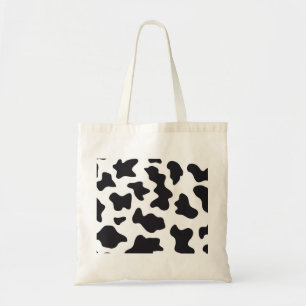 Tote Bag MOO Motif de vache laitière noire et blanche Impri