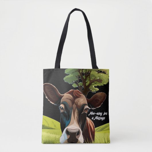 Tote Bag Moo-ning pour un massage (Devant)