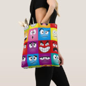 Tote Bag Moods and Emoticons (De près)