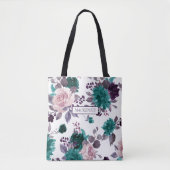Tote Bag Moody Boho | Eggplant Purple Motif fête de naissan (Devant)