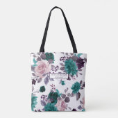Tote Bag Moody Boho | Eggplant Purple Motif fête de naissan (Dos)