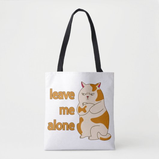 Tote Bag Moody Grosse cat me laisse tranquille (Devant)