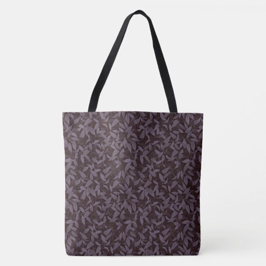 Tote Bag Moody Modern Chic Feuille Botanique foncée violet (Devant)