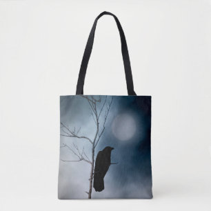 Tote Bag Moody Moon Crow