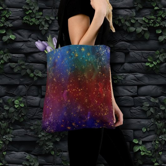 Tote Bag Moody Ombre | Psychedélique Grunge Gold Stardust