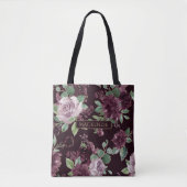 Tote Bag Moody Passion | Dramatic Purple Wine Rose Custom (Devant)