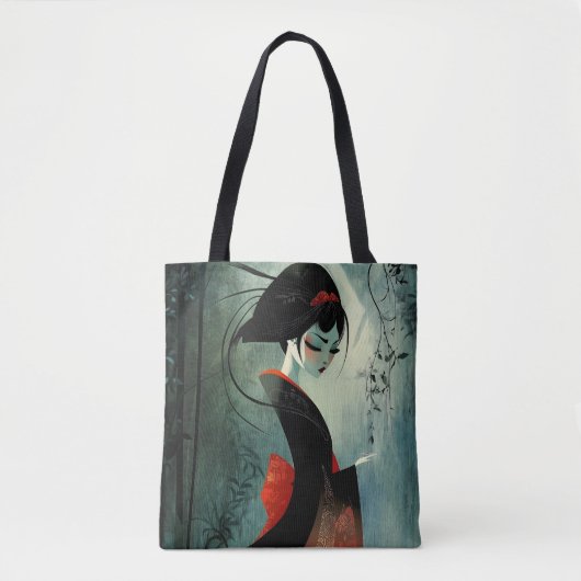 Tote Bag Moody Thoughtful Anime Girl (Devant)