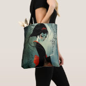 Tote Bag Moody Thoughtful Anime Girl (De près)