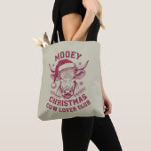 Tote Bag Mooey Noël Western Cow Lover Club Saison de Noël (De près)