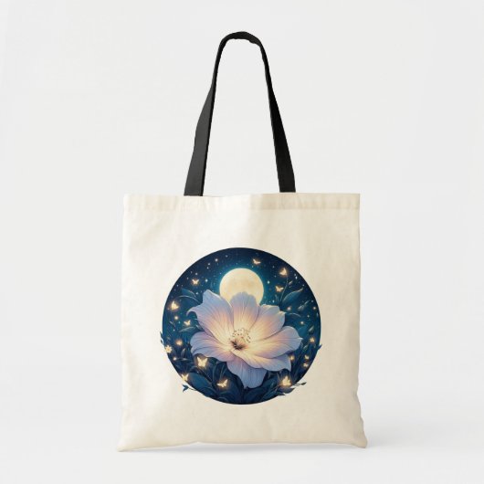 Tote Bag Moon Flower Design (Devant)