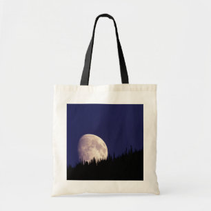 Tote Bag Moon & Forest Glacier National Park Montana