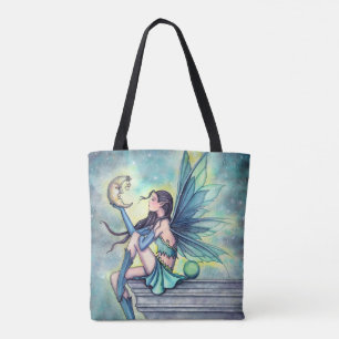 Tote Bag Moon Friend Fairy Imaginaire Art par Molly Harriso