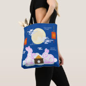 Tote Bag Moon Rabbit Mooncake Nuages Mooncake Festival à la (De près)