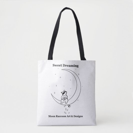 Tote Bag Moon Raccoon Fourre-tout (Devant)