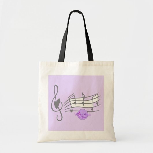 Tote Bag MoonDreams Music Notes Budget Fourre-tout (Devant)