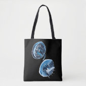 Tote Bag MoonJellyfish aquarelle art (Devant)