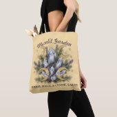 Tote Bag Moonlit Garden Crystal Bouquet • Herbal Magic (De près)