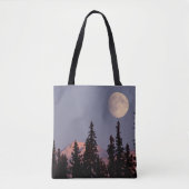 Tote Bag Moonrise Early Winter | Anchorage, Alaska (Devant)