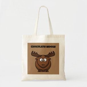 Tote Bag Moose au Chocolat Mignon, Dessin Animé de Dessert 
