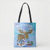 Tote Bag Moose de Noël (Devant)