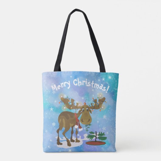 Tote Bag Moose de Noël (Dos)