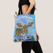 Tote Bag Moose de Noël (De près)