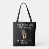 Tote Bag Morel Chasseur de champignons Funny (Dos)