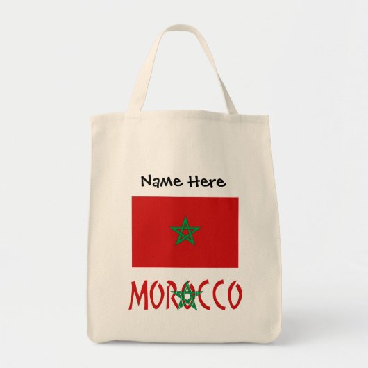 Tote Bag Morocco et Moroccan Flag with Your Name (Devant)