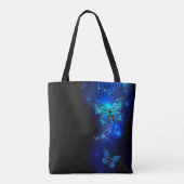 Tote Bag Morpho Butterfly in the Dark Background (Dos)
