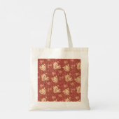 Tote Bag Morris Inspiré Lily Flower Botanique Rouge Textile (Dos)