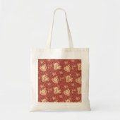 Tote Bag Morris Inspiré Lily Flower Botanique Rouge Textile (Devant)
