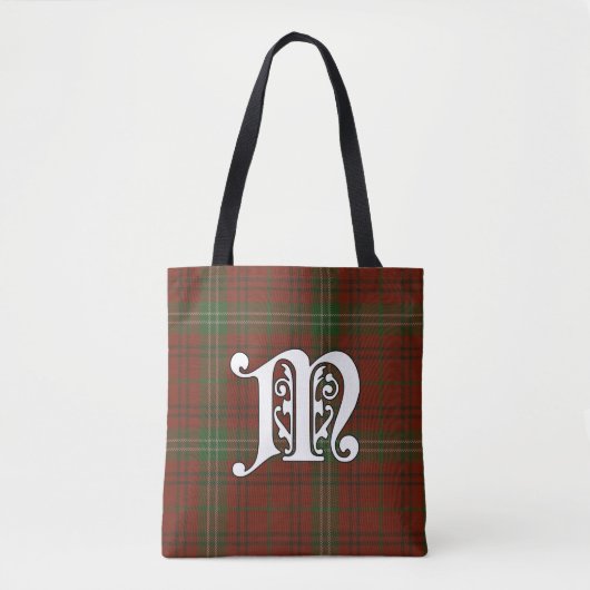Tote Bag Morrison Clan Tartan Monogramme (Devant)