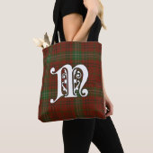 Tote Bag Morrison Clan Tartan Monogramme (De près)