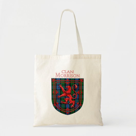 Tote Bag Morrison Tartan Scottish Plaid Lion Rampant (Devant)