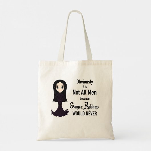 Tote Bag Morticia pas tous les hommes Fourre-tout (Dos)