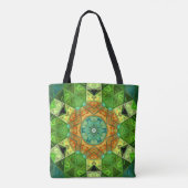 Tote Bag Mosaic Mandala Orange et vert (Dos)