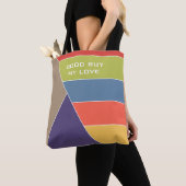 Tote Bag MOSAIC rayures triangles couleur I + vos idées (De près)