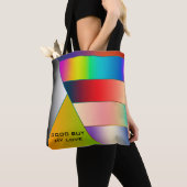 Tote Bag MOSAIC rayures triangles dégradés I + vos idées (De près)